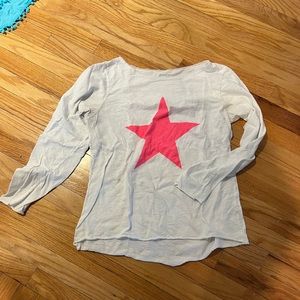 White thin long sleeve shirt